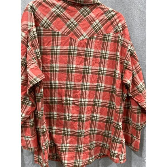 Levi's Women's Plus Size Dylan Relaxed Western Shirt - Burnt Sienna 2X - Picture 3 of 7